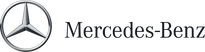 The Mercedes-Benz logo, akin to elite hunting gear in precision, boasts a three-pointed star enclosed in a circle, placed to the left of the Mercedes-Benz text in sleek, black font.