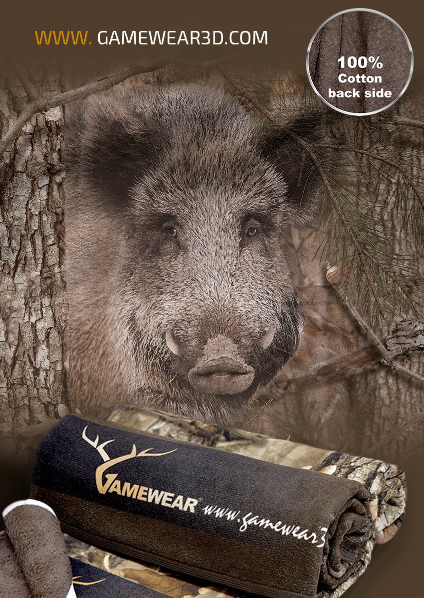 best_30x50cm Towel Wild Boar_2025_top - mens_womens_gear_hillman