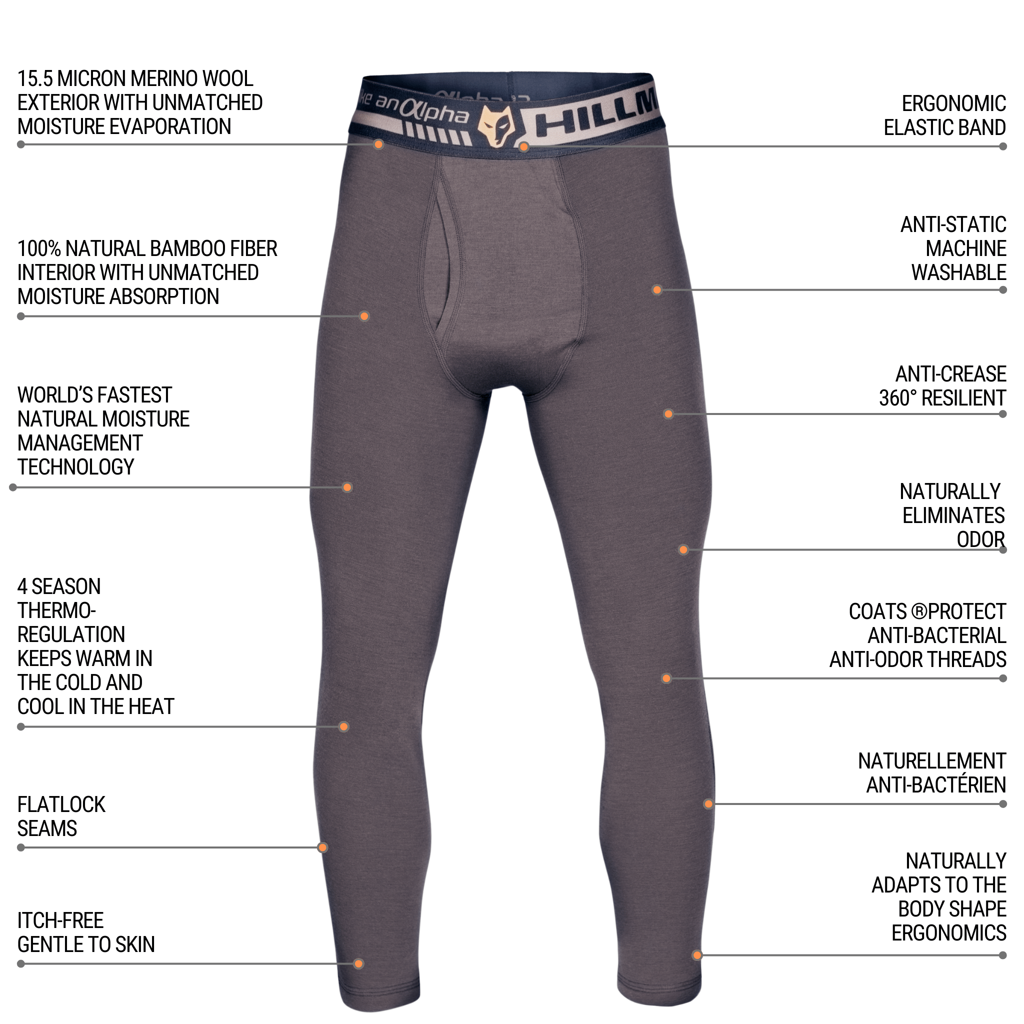 best_2BL Merino Wool Hunting Long Johns - Thermal Base Layer Pants_2025_top - mens_womens_gear_hillman