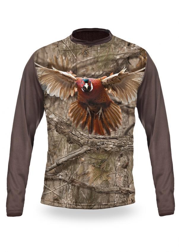 Shirts-PHEASANT 3D T-Shirt Long Sleeve - 3009-Hillman-Hunting-Shop