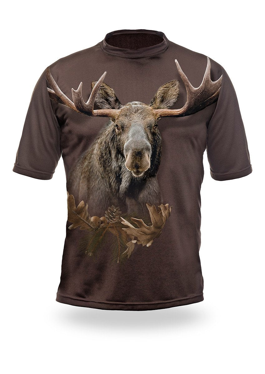 Shirts-Moose 3D T-Shirt Short Sleeve - 1012-Hillman-Hunting-Shop