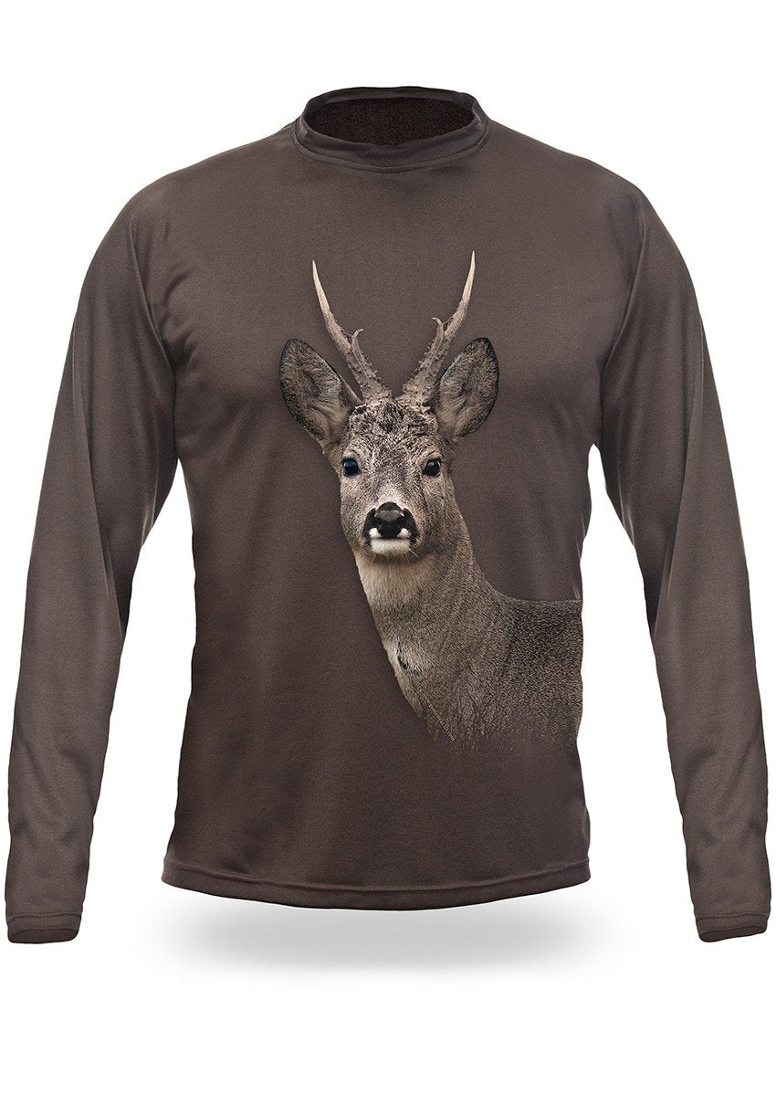 Shirts-Roe Deer 3D T-Shirt Long Sleeve - 3003-Hillman-Hunting-Shop